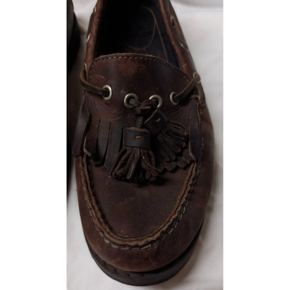 Sperry Top-Sider Mens 10M Brown Leather With Tassles Slip On Loafers Shoes - Picture 5 of 16